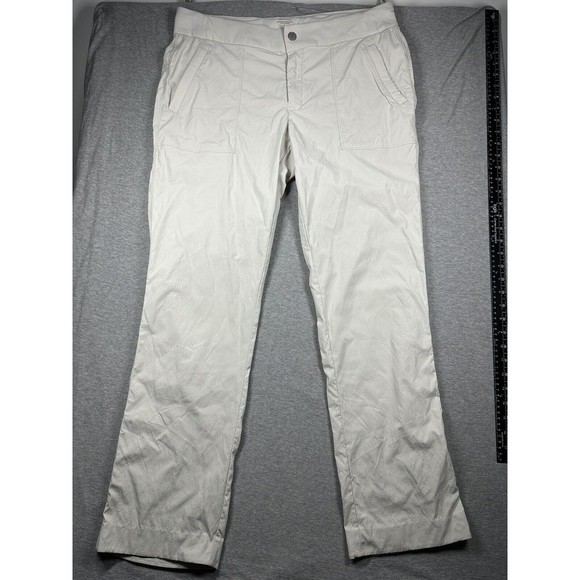Athleta Trekkie Hike Pants Stretch Ripstop Hiking Women’s Size 14 Beige Ripstop - Picture 1 of 8